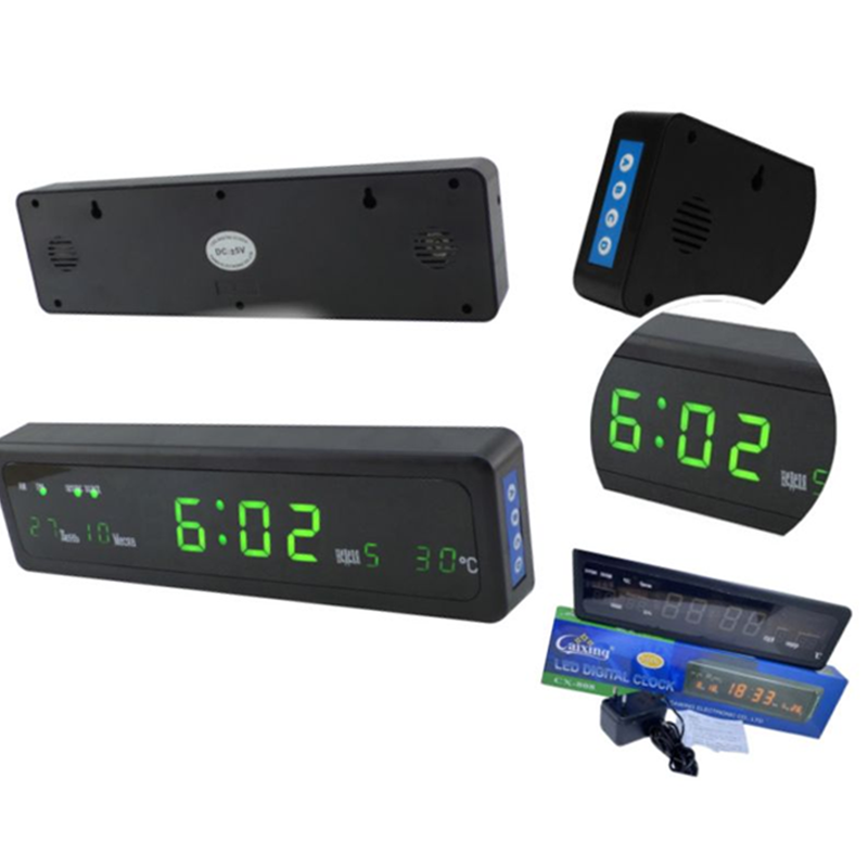 Часы настольные Caixing CX-808 датчик температуры LED green